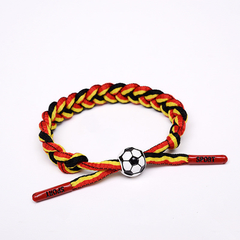 Football Star Braided Bracelet - Country Flags