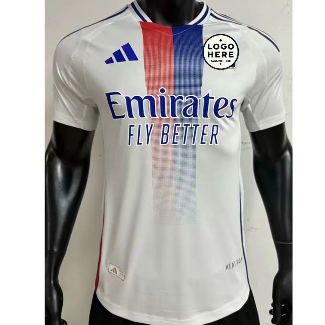 2024-25 Lyon Home Player Version Soccer Jersey