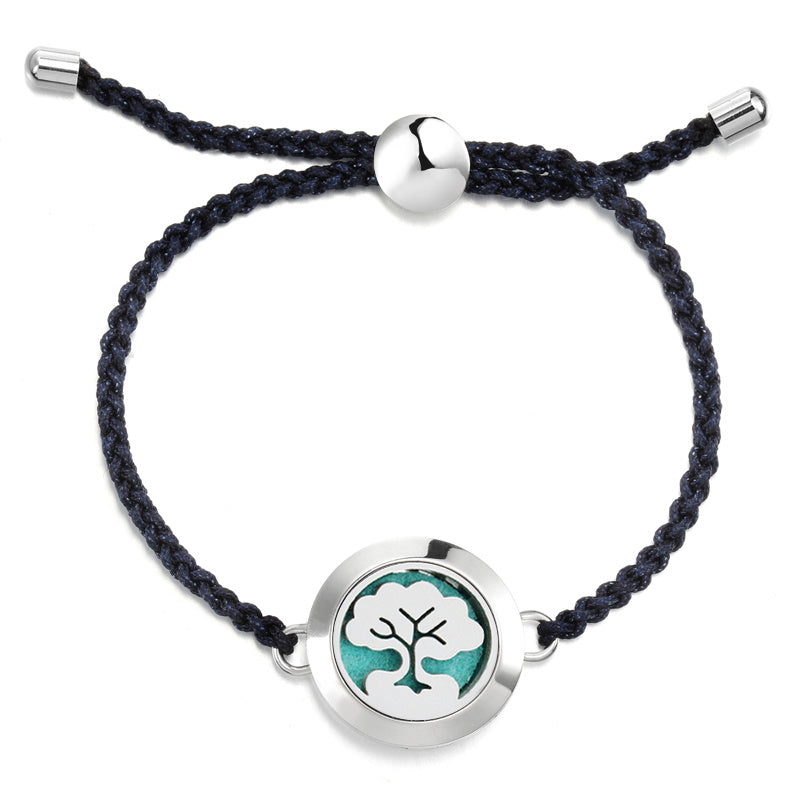 Pulsera tejida con perfume de aromaterapia.