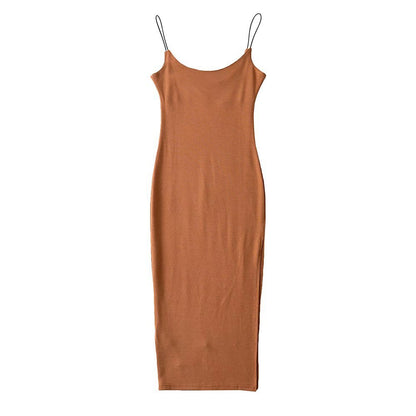 Slim Fit Side Split Dress Women