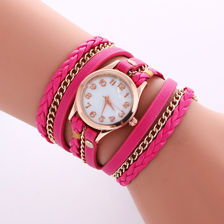 Conjunto de pulsera y reloj bohemios