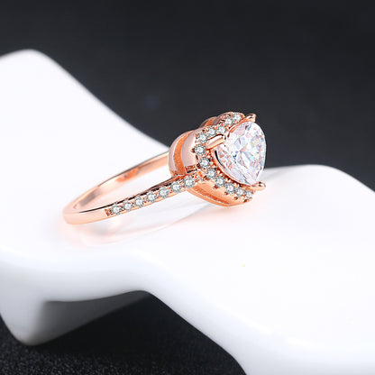 Anillo Pandora en forma de corazón para mujer