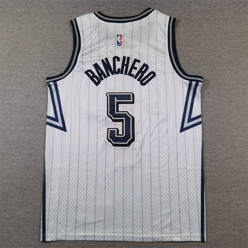 Orlando Magic BANCHERO # 5 White City Edition NBA Jerseys