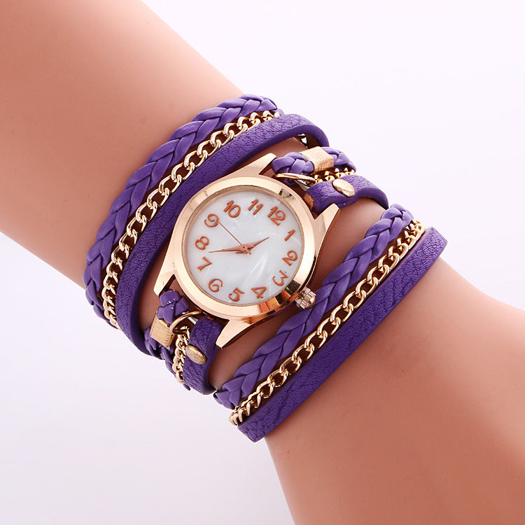 Conjunto de pulsera y reloj bohemios