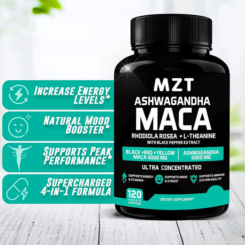 Ashwagandha Maca Capsules - Increases libido and stamina, boosts energy and improves mood