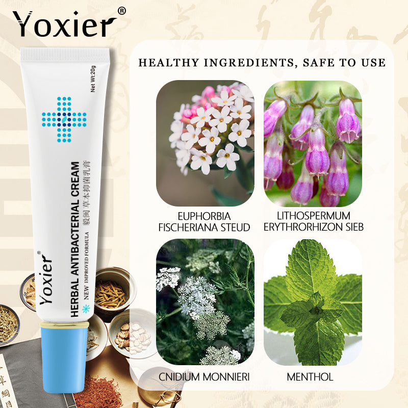 YOXIER Herbal Antibacterial Cream for Psoriasis, Eczema, and Dermatitis – Herbal Care Cream for Itching, Redness, and Peeling