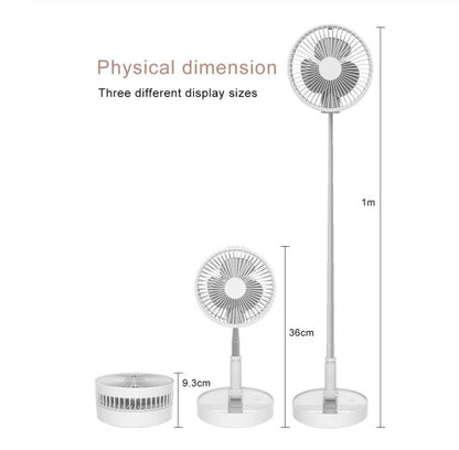 USB Şarj Taşınabilir Mini Fan Çok Fonksiyonlu Yer ve Masa Vantilatörü