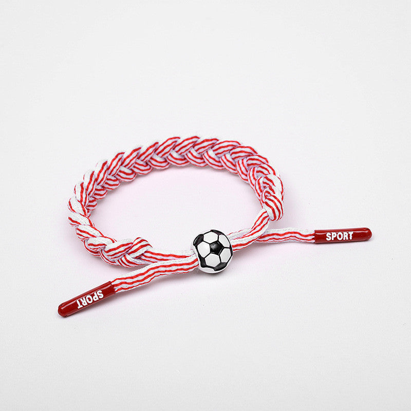 Football Star Braided Bracelet - Country Flags