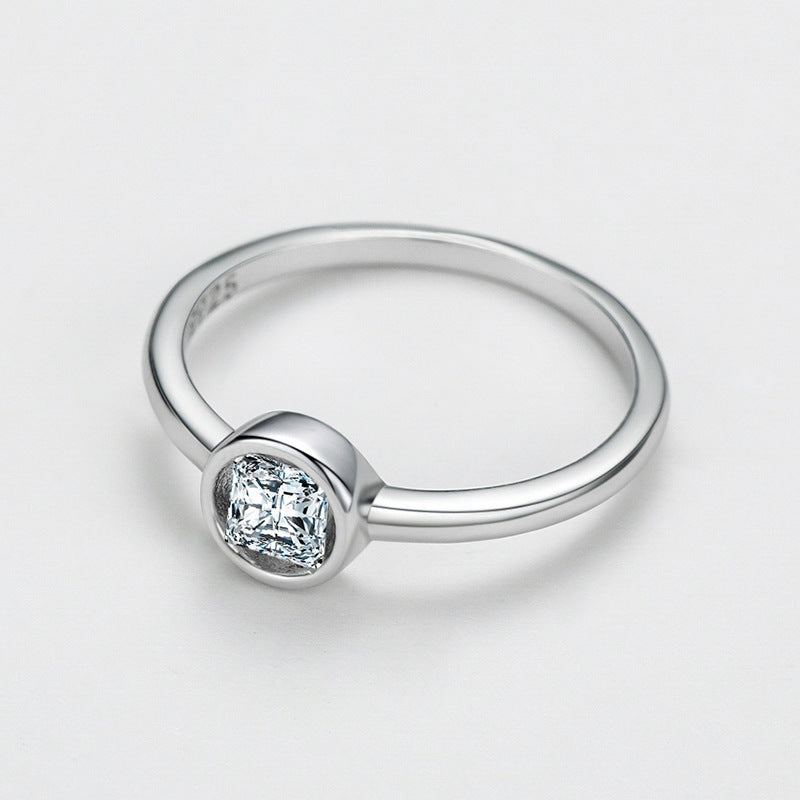 Anillo Pandora estilo japonés y coreano con circonitas y diamantes de imitación en plata S925