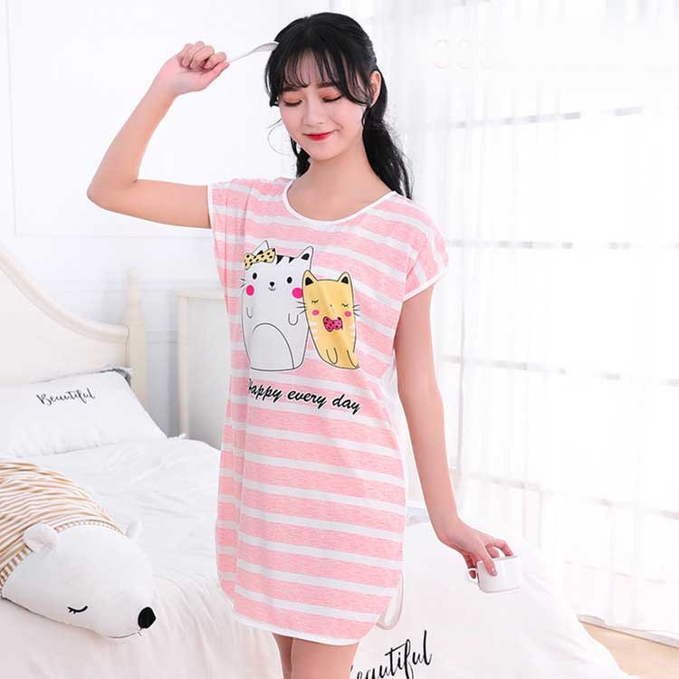 Women's Cartoon Milk Silk One-Piece Nightdress