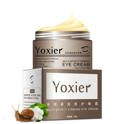 Crema para ojos cosmética coreana antiarrugas y eliminador de ojeras con péptidos y colágeno con extracto de caracol YOXIER