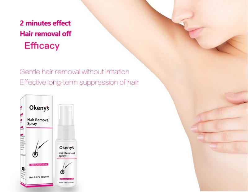 OKENYS Instant Effect Hair Removal Spray, Pain-Free Depilatory Cream for Genital Area, Underarms, and Full Body - Fast and Effective Solution