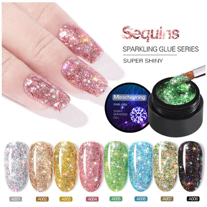 MISSCHEERING Nail Art Diamond UV Esmalte de uñas Pegamento