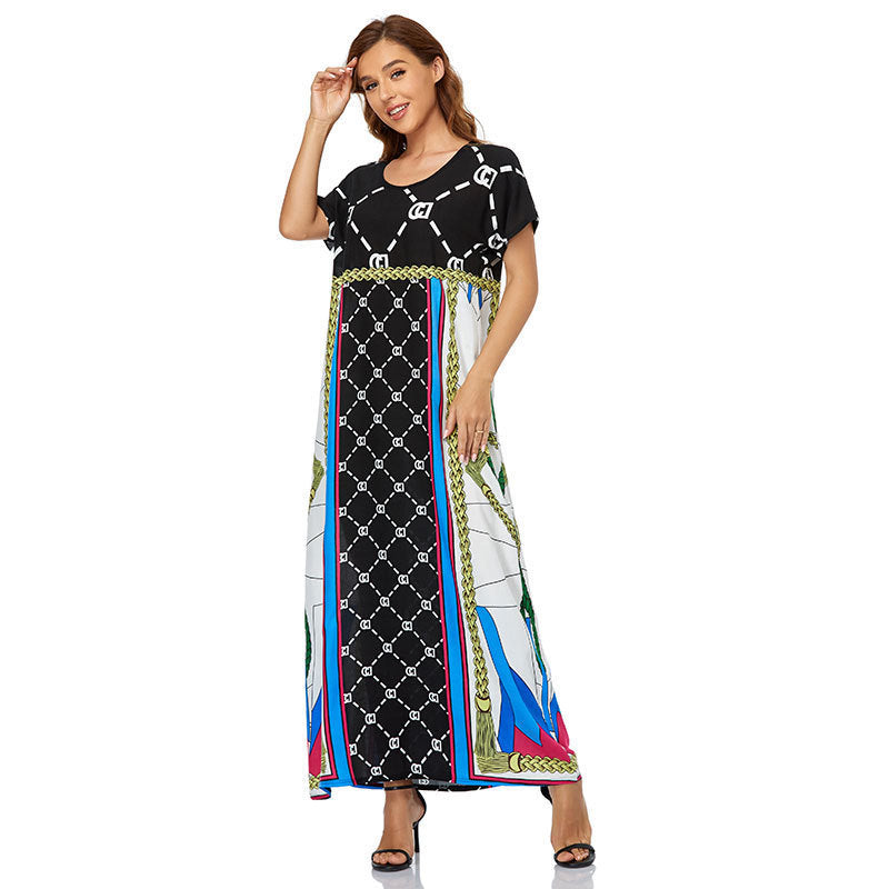 Short Sleeve Long Skirt Dress