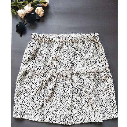 Floral Leopard A-line Skirt