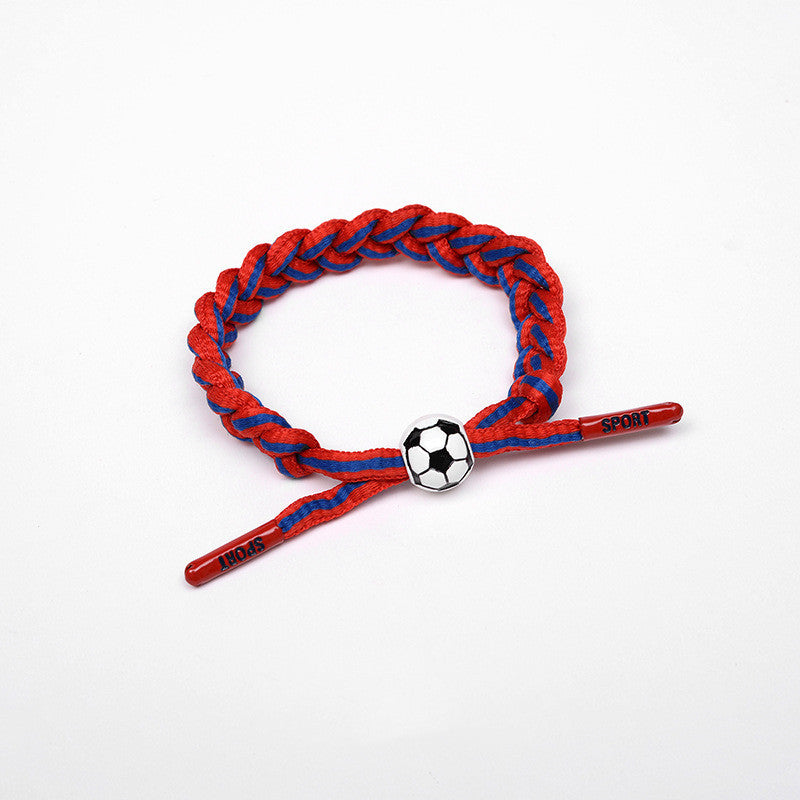 Football Star Braided Bracelet - Country Flags