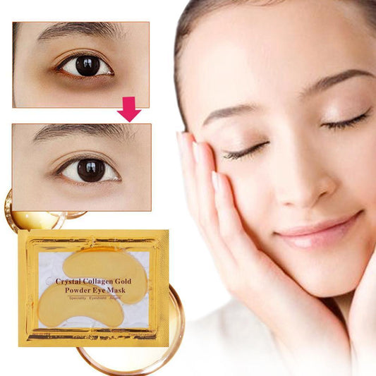 BEAUTY GOLD Mascarillas de colágeno de cristal de oro coreano, antienvejecimiento, mascarilla para ojos contra el acné