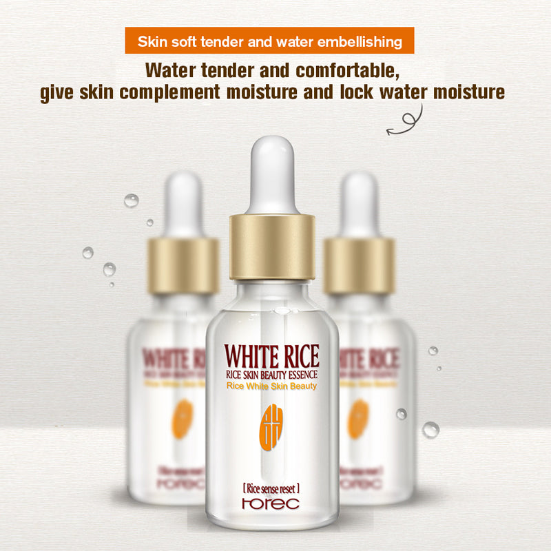 HOREC White Rice Whitening Serum, Moisturizing, Anti-Wrinkle and Anti-Aging, Fine Lines and Acne Removal Serum