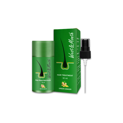 Suero para el crecimiento del cabello a base de hierbas con extracto de jengibre de WEST &amp; MONTH: fórmula anticaída del cabello: compre 3 y pague 2