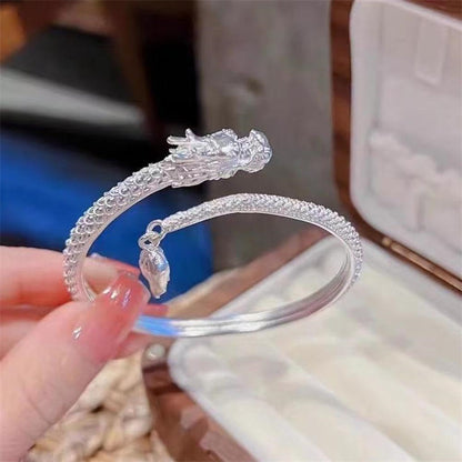 Pulsera Pandora con dragón en relieve ajustable para hombres y mujeres