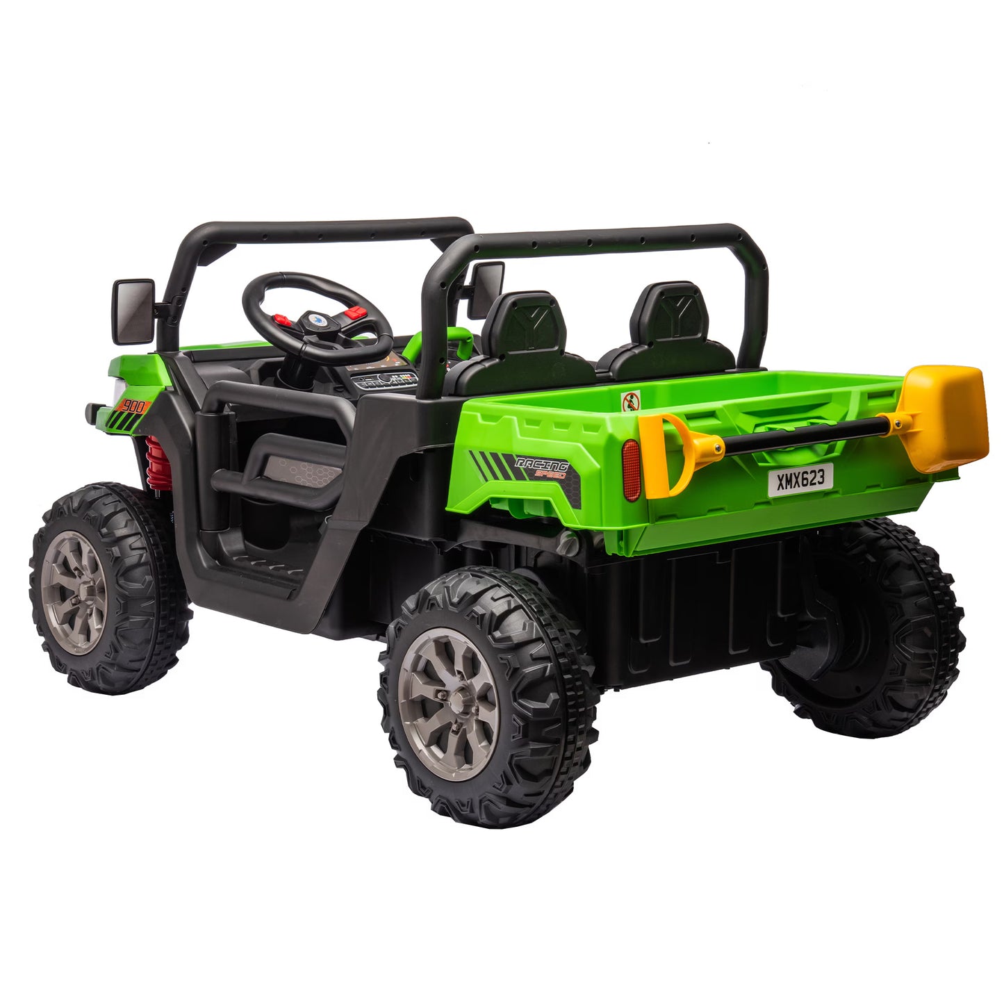 2-Person Electric Kids Truck - 24 Volt, 2x200W Motor, Cast Bed, Remote-Controlled, Loader, Non-Slip Tires