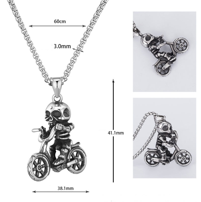 Skull bicycle pendant