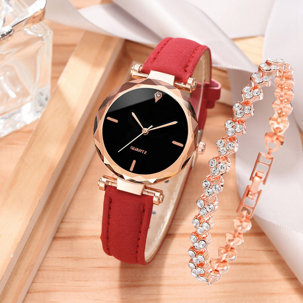 Quartz Watch and Bracelet Set - 3-Piece Set