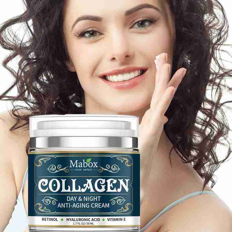 Crema facial hidratante antienvejecimiento con colágeno MABOX 50 g