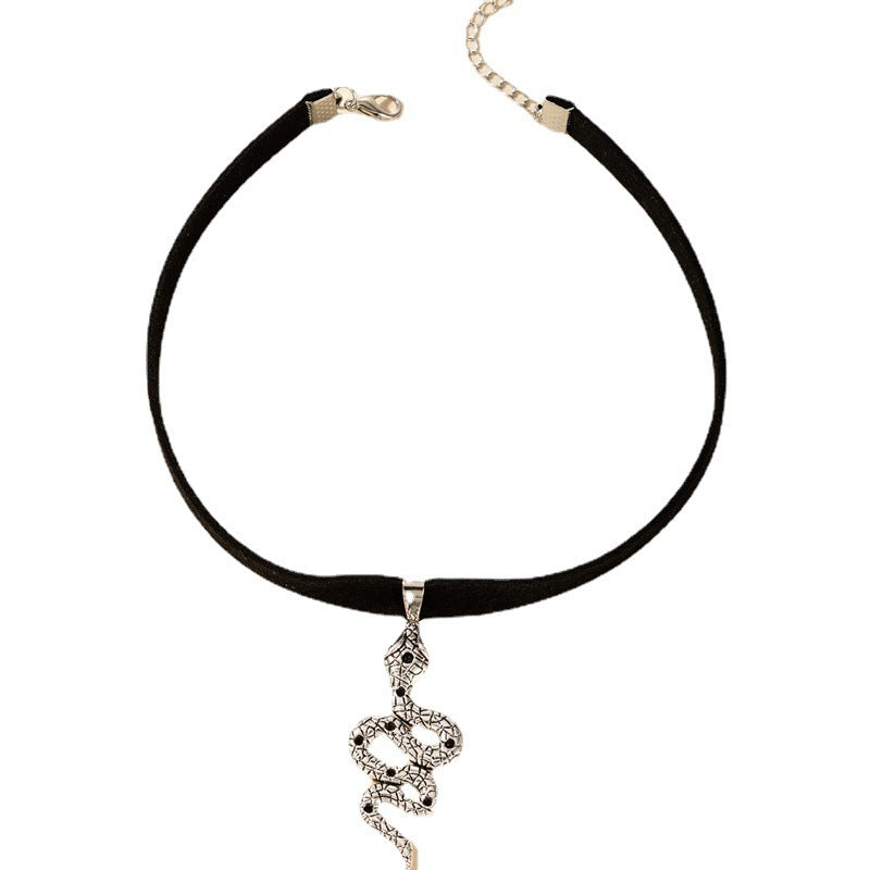 Snake and Cobra Necklaces Witch Gothic Grunge Choker Velvet Necklace