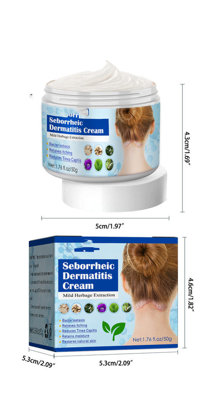 Seborrheic Dermatitis Cream for Head Acne, Hair Loss, and Itch Relief