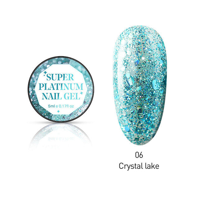 SUPER PLATINIUM Colored Gel Nail Polish