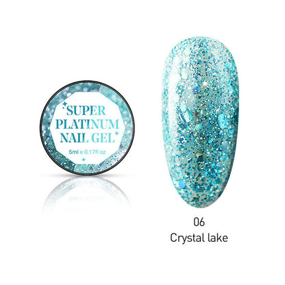 SUPER PLATINIUM Colored Gel Nail Polish