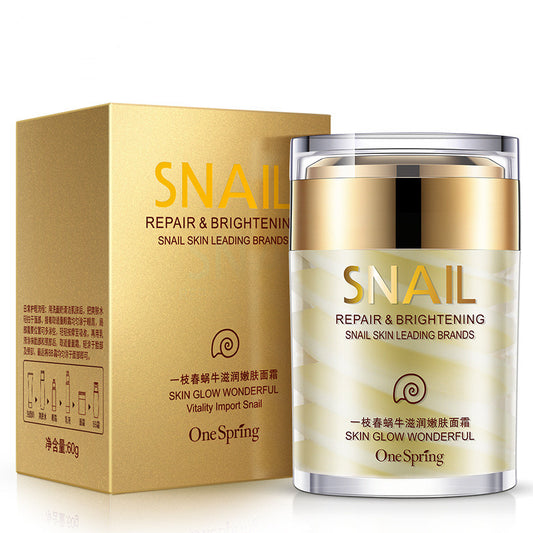 Crema reparadora hidratante y rejuvenecedora antiarrugas con extracto natural de caracol ONE SPRING 60 ml