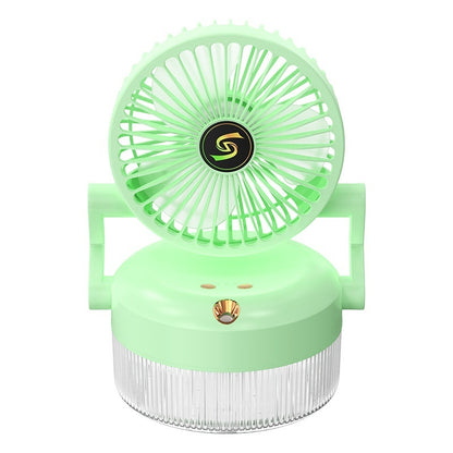 Cooling Desktop Fan USB Charging Humidifying Ice Mist Fan