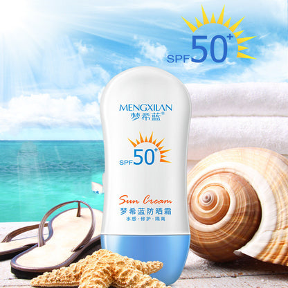 MENGXILAN Crema solar para rostro y cuerpo ligera y resistente al agua, 100 ml, FPS: 50+ PA:+++