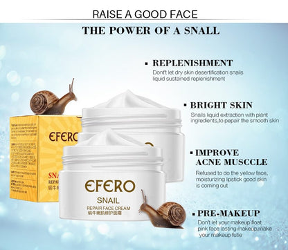 EFERO Wrinkle-Reducing Snail Cream That Tightens Pores and Brightens Your Skin -30g