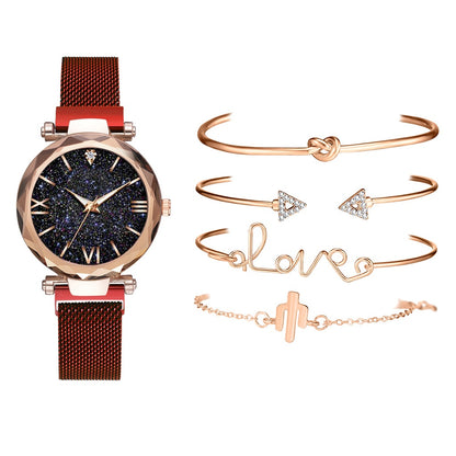 Bracelet and Watch Set - 5-Piece Set