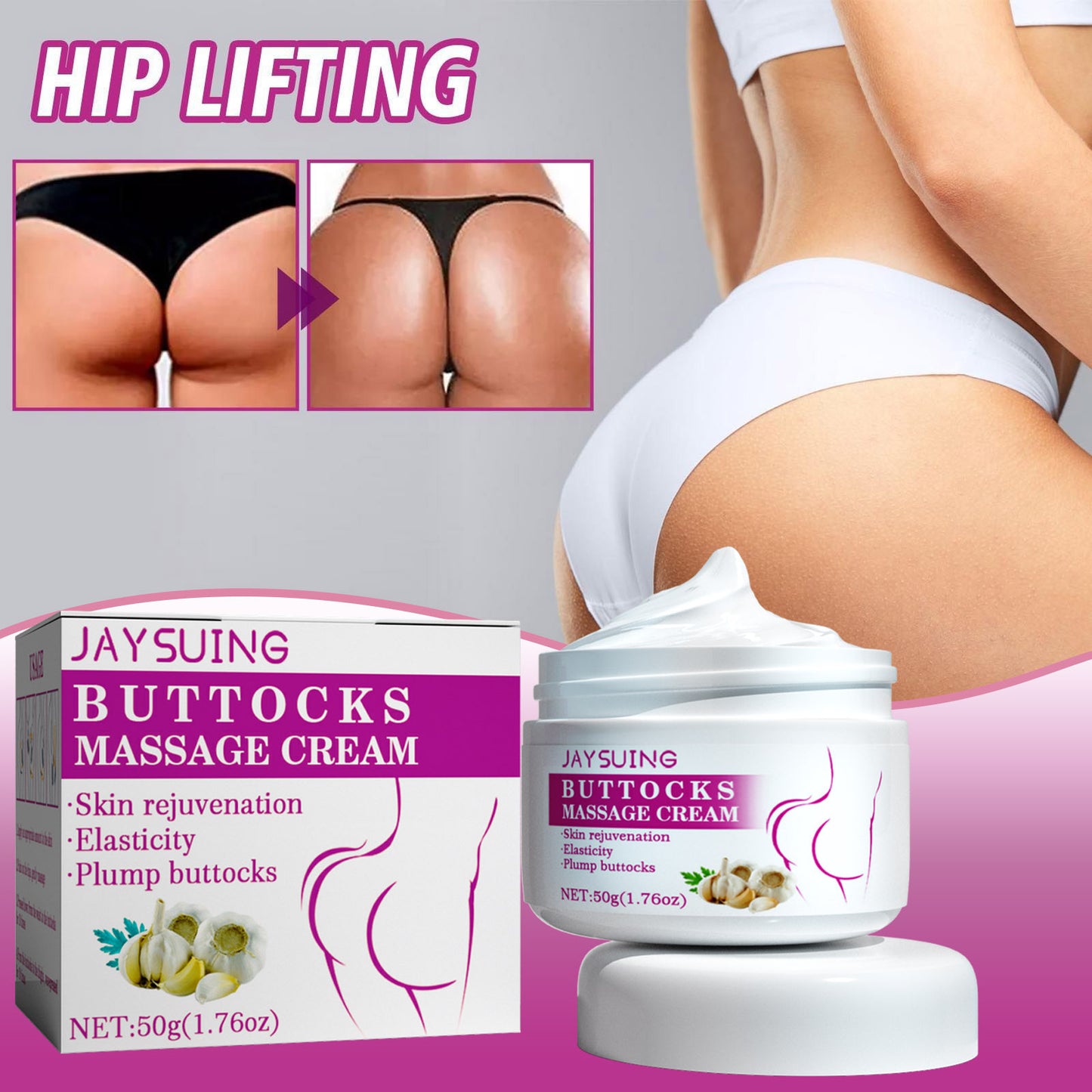 JAYSUING Buttocks Firming and Lifting Peach Booty Cream 50g