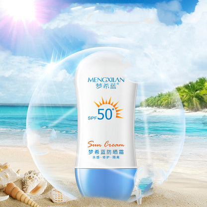 MENGXILAN Crema solar para rostro y cuerpo ligera y resistente al agua, 100 ml, FPS: 50+ PA:+++