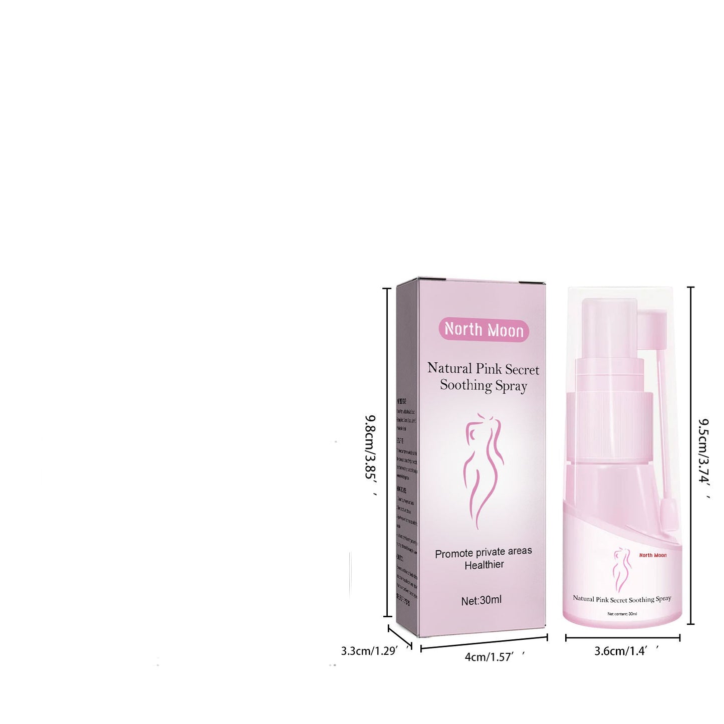 NORTH MOON Spray limpiador con aroma agradable para aliviar la picazón vaginal en zonas especiales: compre 3 y pague 2