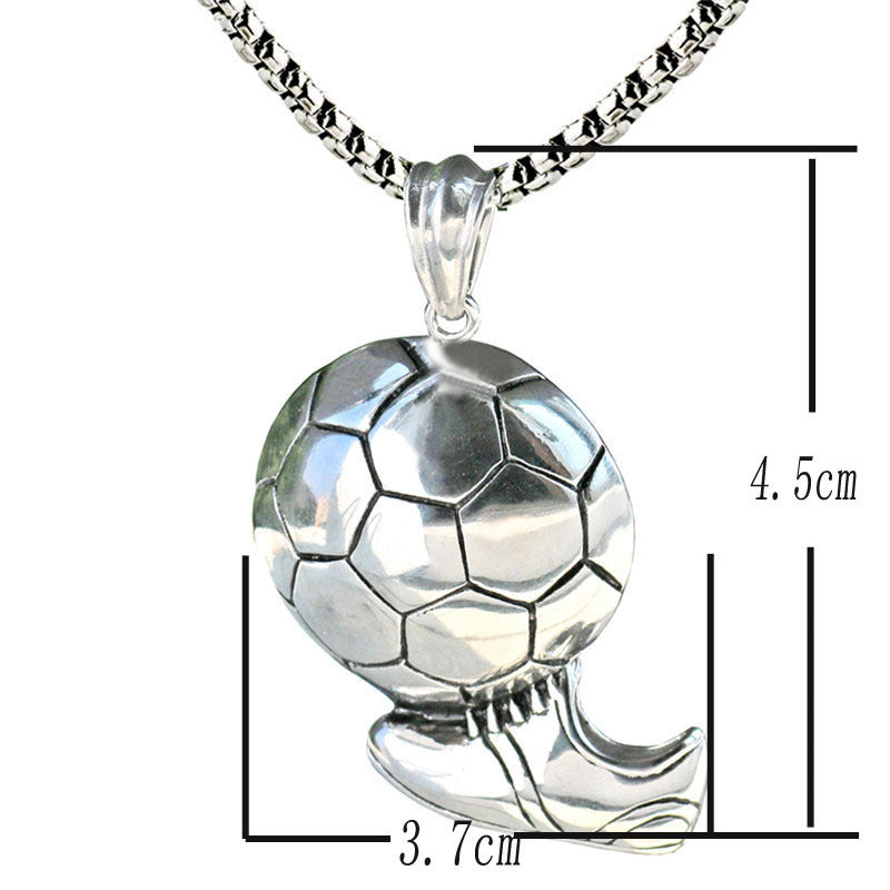 Sneakers football shot pendant necklace