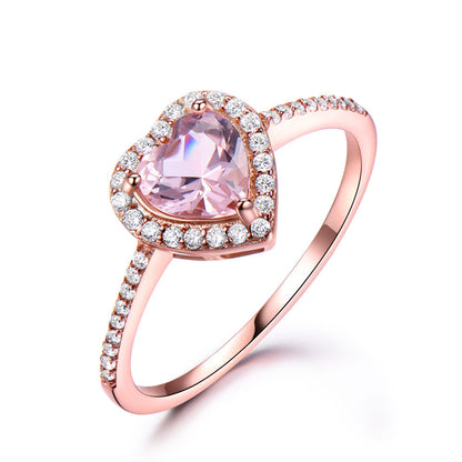 925 Sterling Silver Morganite Pandora Ring