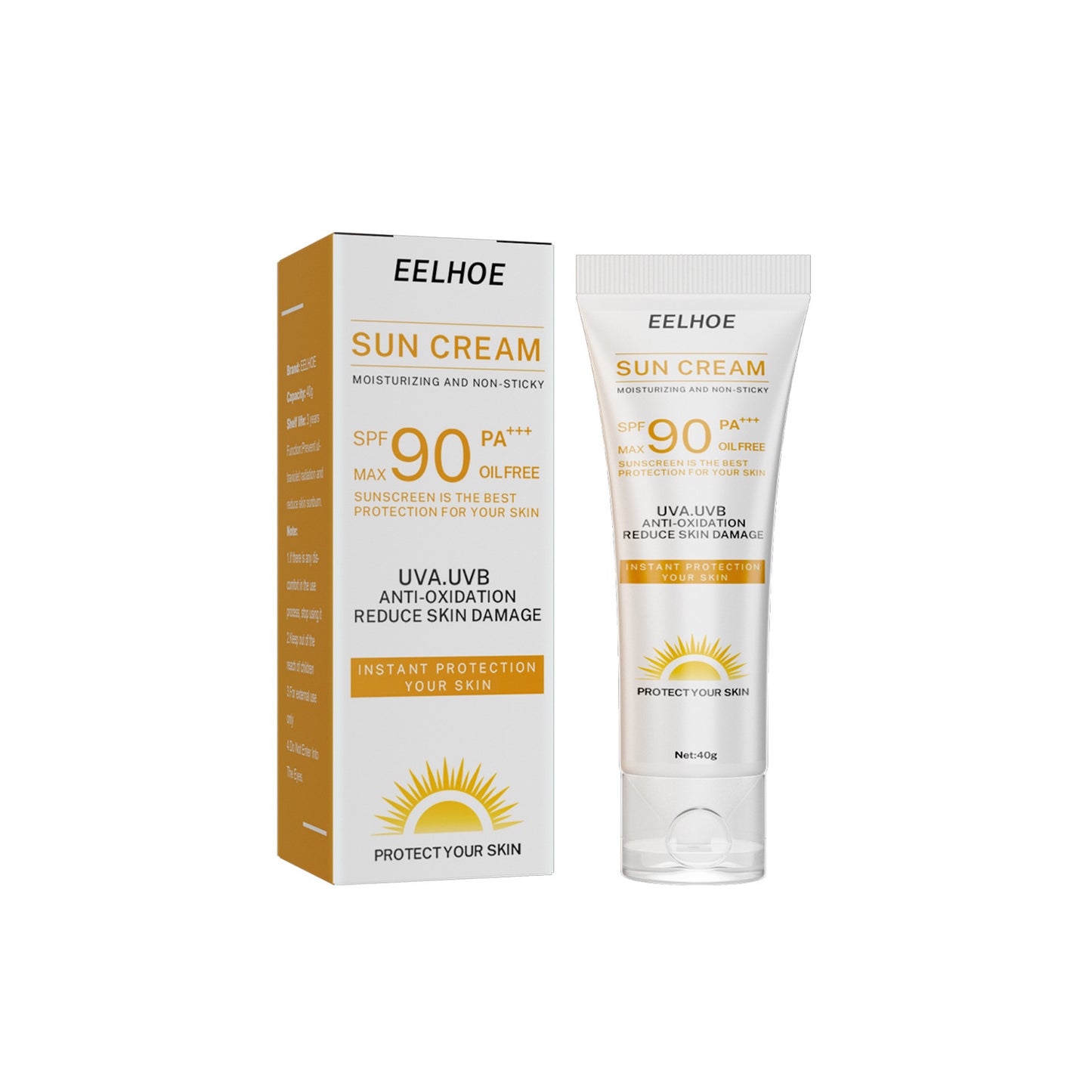 EELHOE Isolated Sunscreen Nourishing Protection Revitalizing Oil-Free Cream for Sensitive Skin SPF 90+ PA+++