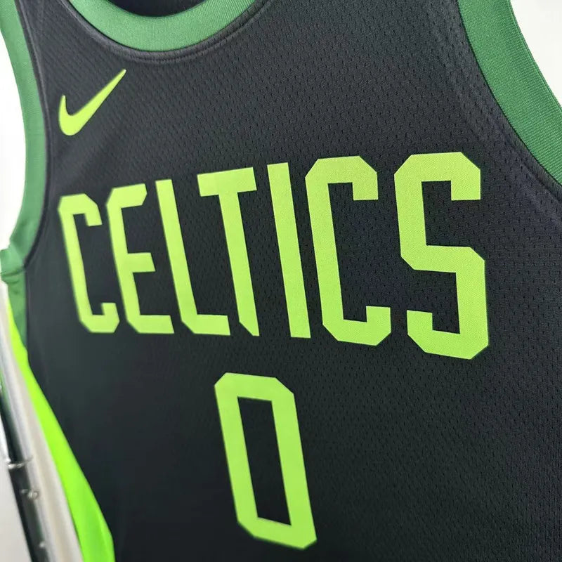 2024-25 CELTICS TATUM #0 Black City Edition Top Quality Hot Pressing NBA Jersey