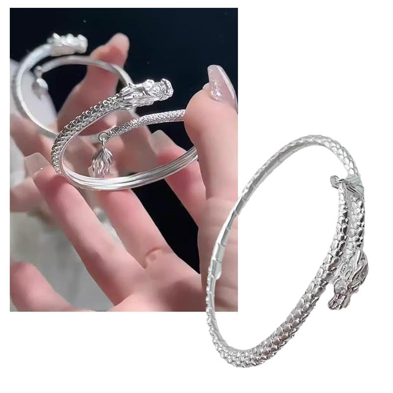 Pulsera Pandora con dragón en relieve ajustable para hombres y mujeres