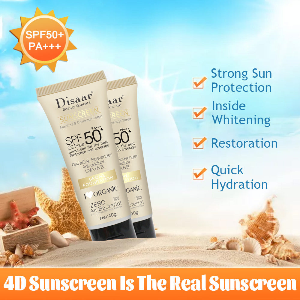 DİSAAR 4D Sunscreen Water Resistant Moisturizing Sunscreen For Sensitive Skin SPF: 50+ PA+++