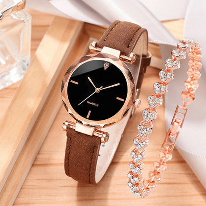 Quartz Watch and Bracelet Set - 3-Piece Set