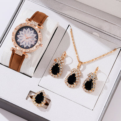 Women's Quartz Watch and Bracelet Set