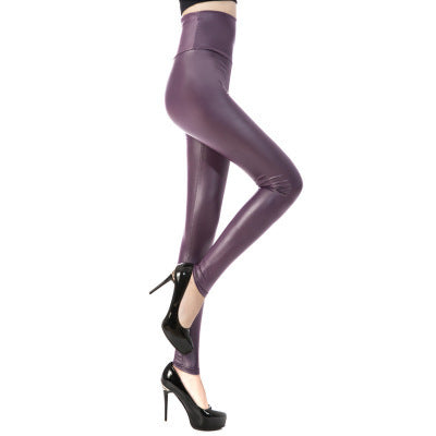 PU Leather Leggings Women's Pants