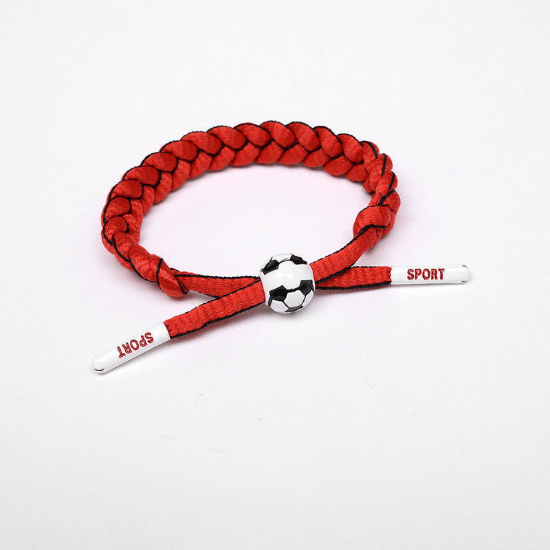 Football Star Braided Bracelet - Country Flags